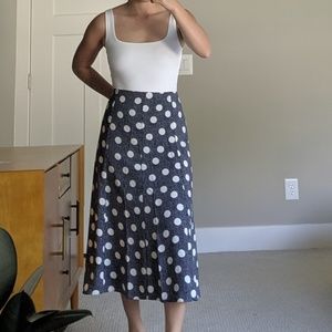 Polka Dot Midi Skirt